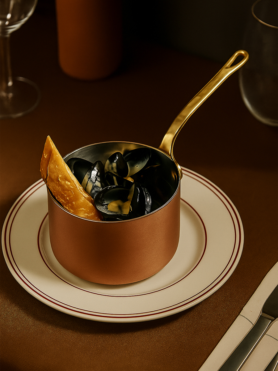 Gibco Сотейник 850 мл "Купер плюс", медный, полированный, с лужением внутри, 12х7,5 см — изображение 3