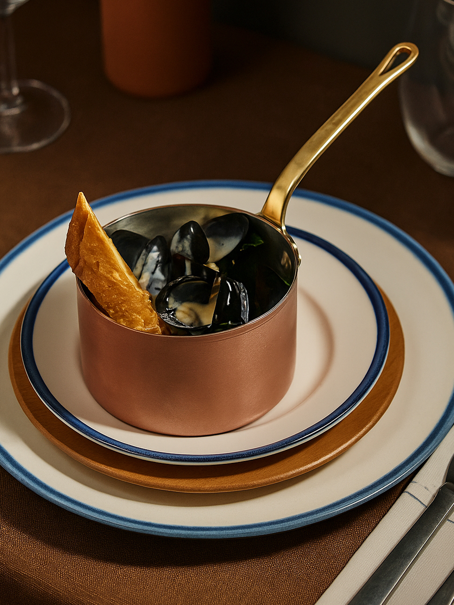 Gibco Сотейник 850 мл "Купер плюс", медный, полированный, с лужением внутри, 12х7,5 см — изображение 5