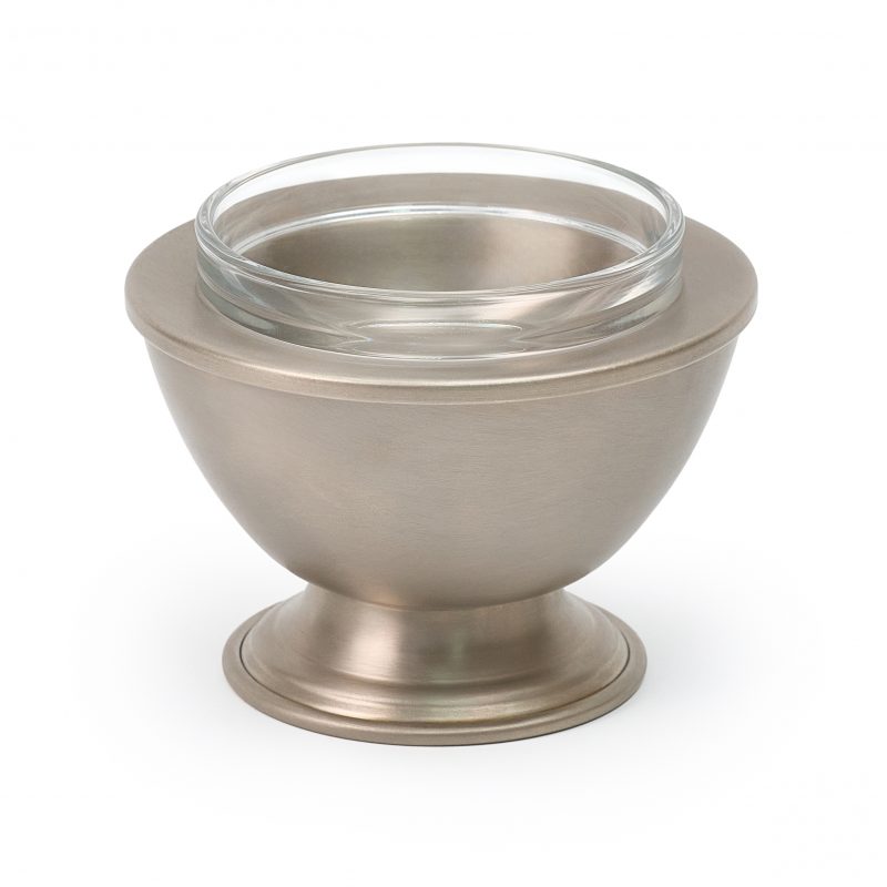 Икорница мельхиоровая, 12х7,5 см
