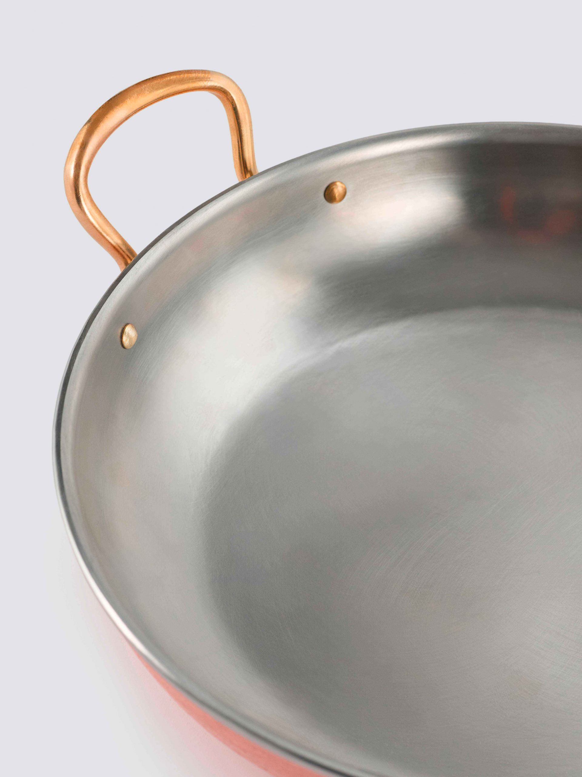 Gibco Сковорода 19х3,5 см с двумя ручками "Бином", медная с нержавеющей сталью, с тиснением — изображение 3