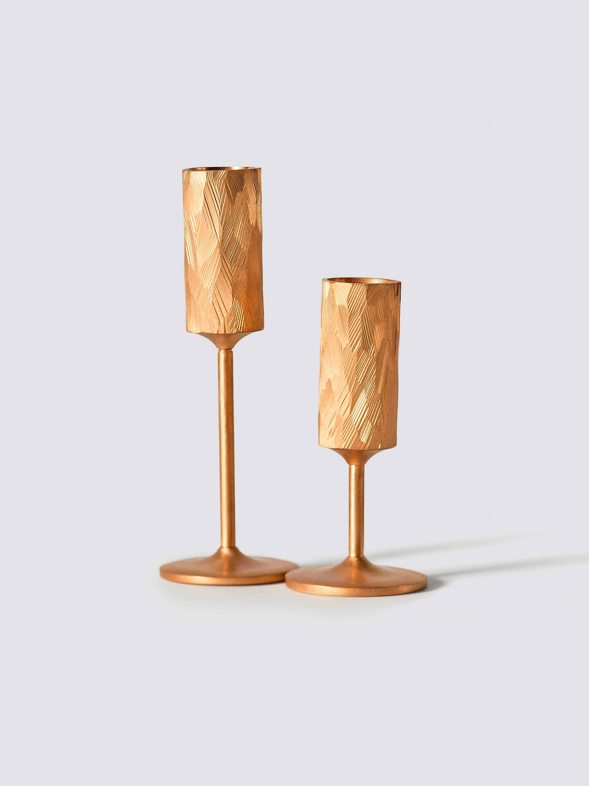 Gibco Подставка для зубочисток на ножке "Брасс", латунная с фактурой черепаха, 2х10 см — изображение 2