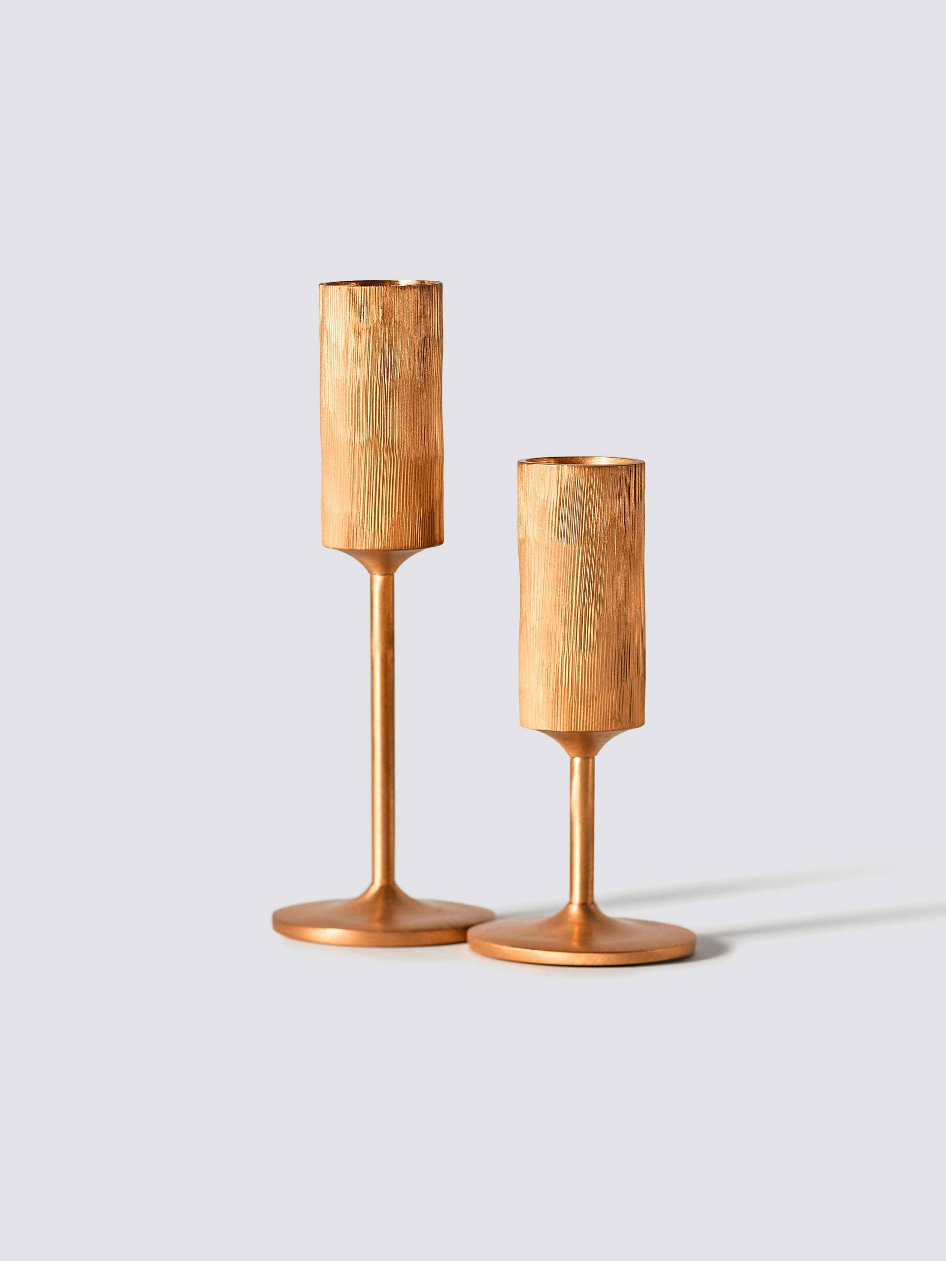 Gibco Подставка для зубочисток на ножке "Брасс Плюс", латунная с фактурой вертикальный штрих, полированная, 2х10 см — изображение 2