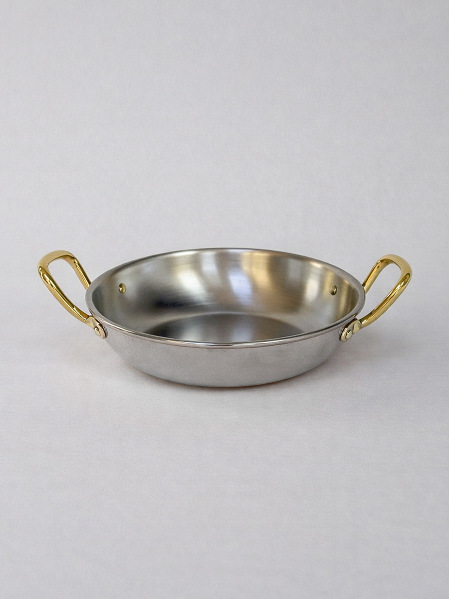 Gibco Сковорода 14х3,5 см с двумя ручками "Бином", алюминиевая с нержавеющей сталью